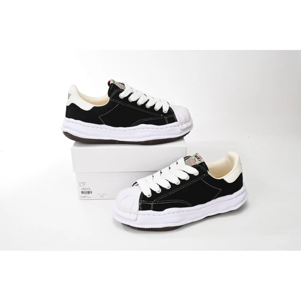 Maison Mihara Yasuhiro Blakey OG Sole Canvas Low Black No Logo A06FW704