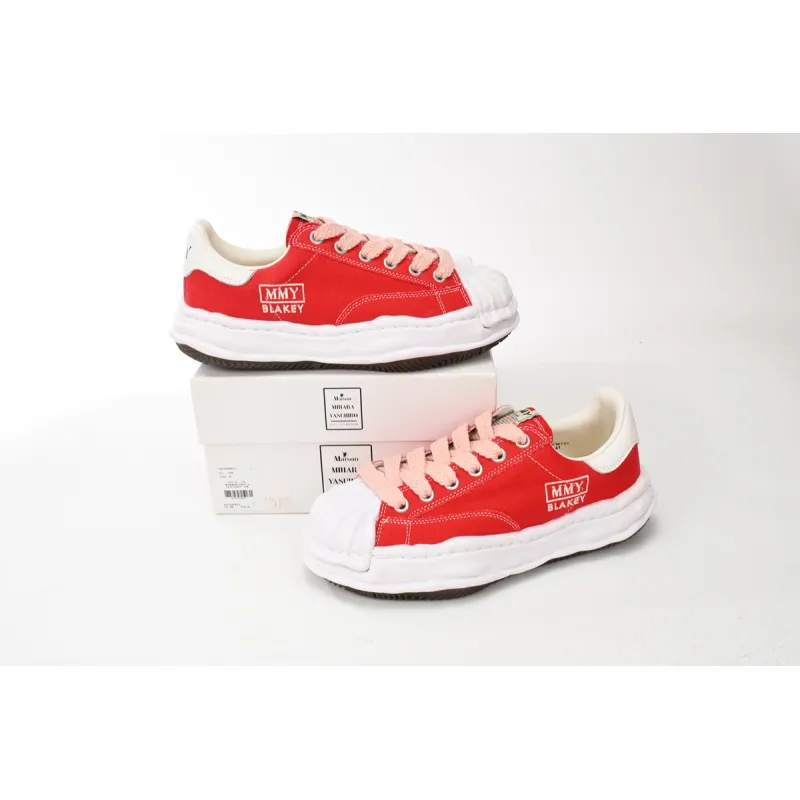 Maison Mihara Yasuhiro Blakey OG Sole Canvas Low Red A08FW735