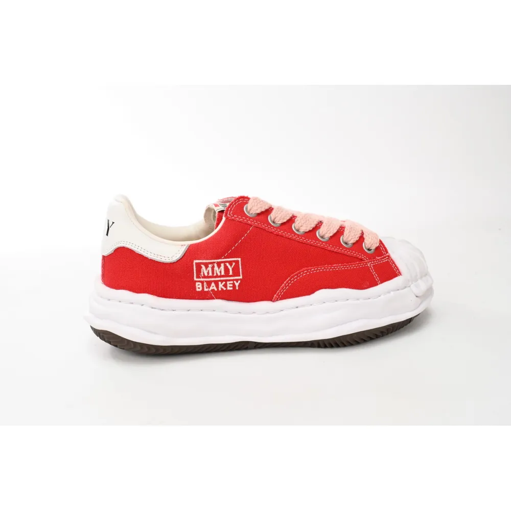 Maison Mihara Yasuhiro Blakey OG Sole Canvas Low Red A08FW735