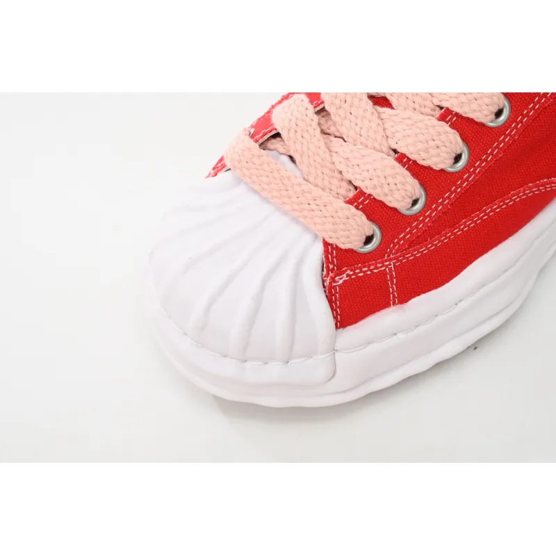 Maison Mihara Yasuhiro Blakey OG Sole Canvas Low Red A08FW735