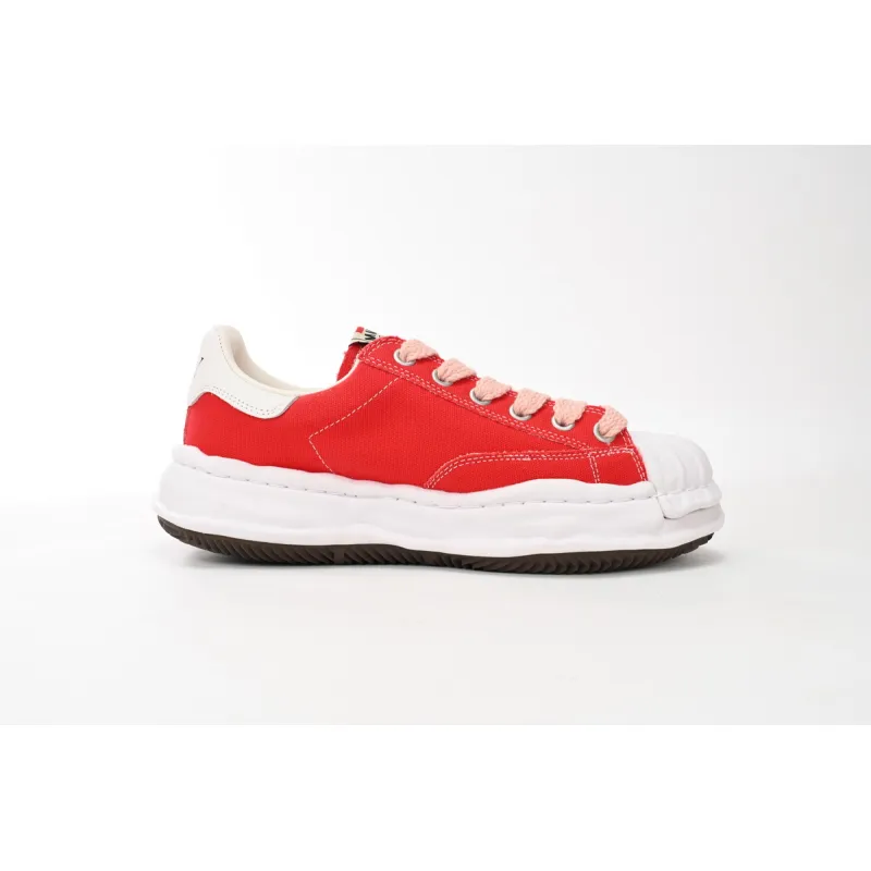 Maison Mihara Yasuhiro Blakey OG Sole Canvas Low Red A08FW735