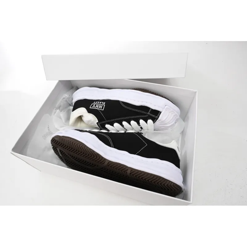 Maison Mihara Yasuhiro Blakey OG Sole Embossed Leather Low Black A11FW717-BLK