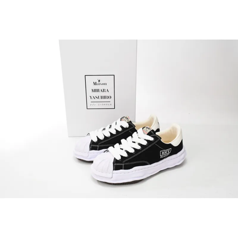 Maison Mihara Yasuhiro Blakey OG Sole Embossed Leather Low Black A11FW717-BLK