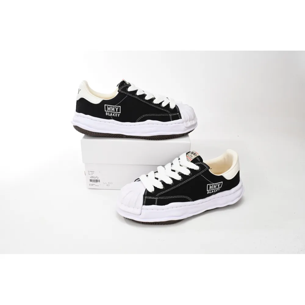 Maison Mihara Yasuhiro Blakey OG Sole Embossed Leather Low Black A11FW717-BLK