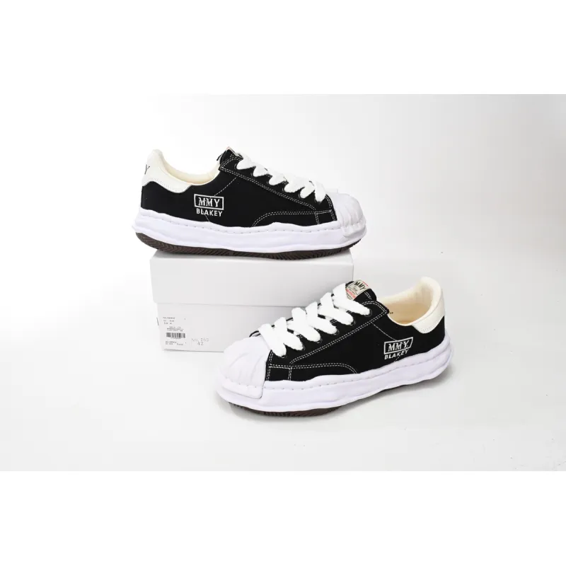 Maison Mihara Yasuhiro Blakey OG Sole Embossed Leather Low Black A11FW717-BLK