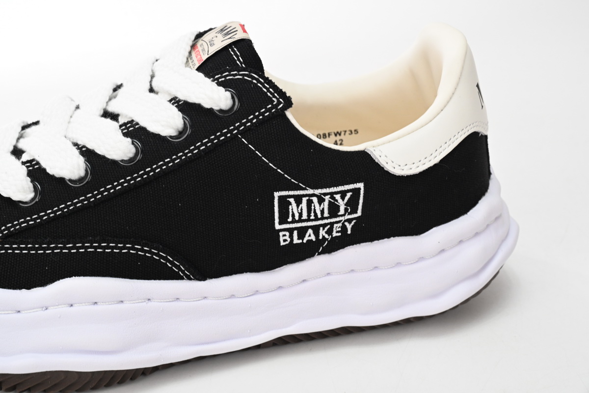 Maison Mihara Yasuhiro Blakey OG Sole Embossed Leather Low Black A11FW717-BLK