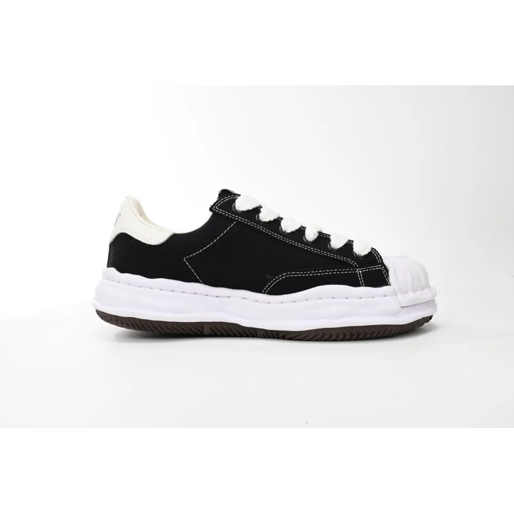 Maison Mihara Yasuhiro Blakey OG Sole Embossed Leather Low Black A11FW717-BLK