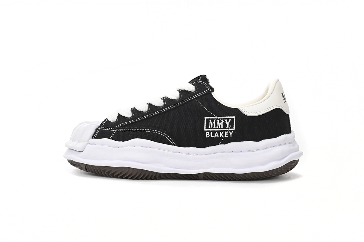 Maison Mihara Yasuhiro Blakey OG Sole Embossed Leather Low Black A11FW717-BLK