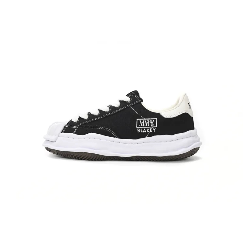 Maison Mihara Yasuhiro Blakey OG Sole Embossed Leather Low Black A11FW717-BLK