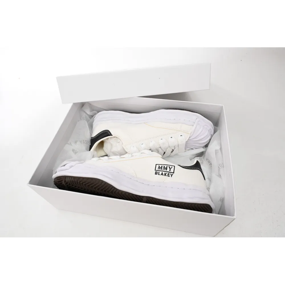 Maison Mihara Yasuhiro Blakey OG Sole Embossed Leather Low White A11FW717-WHT