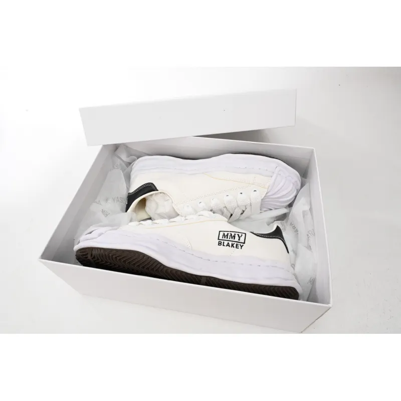 Maison Mihara Yasuhiro Blakey OG Sole Embossed Leather Low White A11FW717-WHT