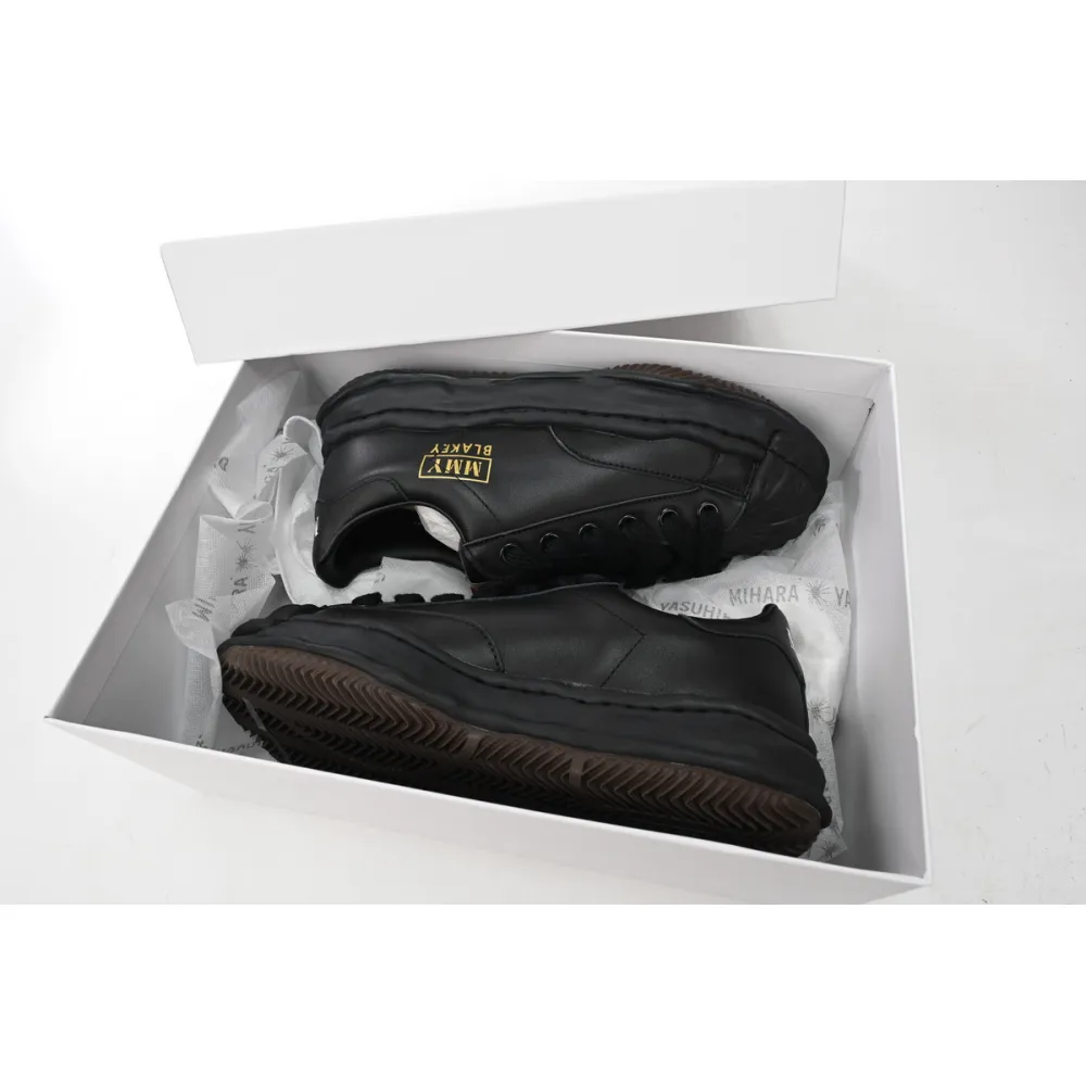 Maison Mihara Yasuhiro Blakey OG Sole Leather Low Black A06FW702-BLK