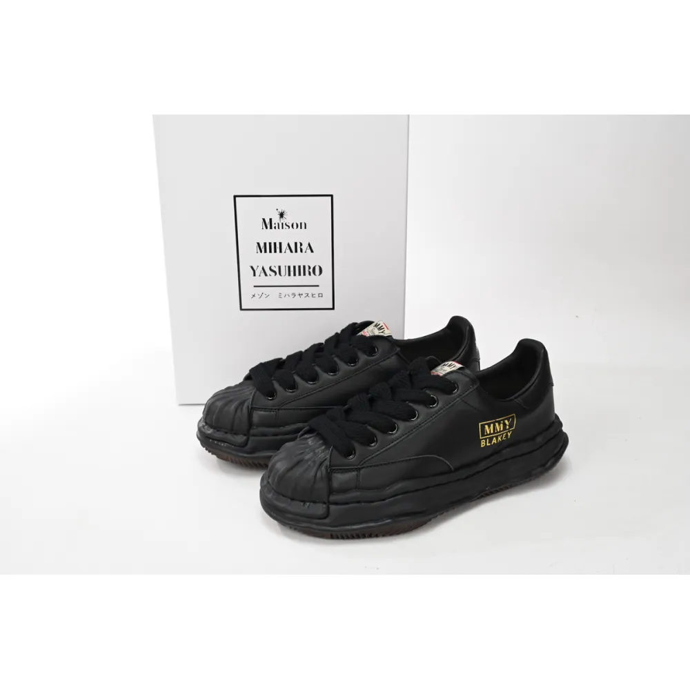Maison Mihara Yasuhiro Blakey OG Sole Leather Low Black A06FW702-BLK