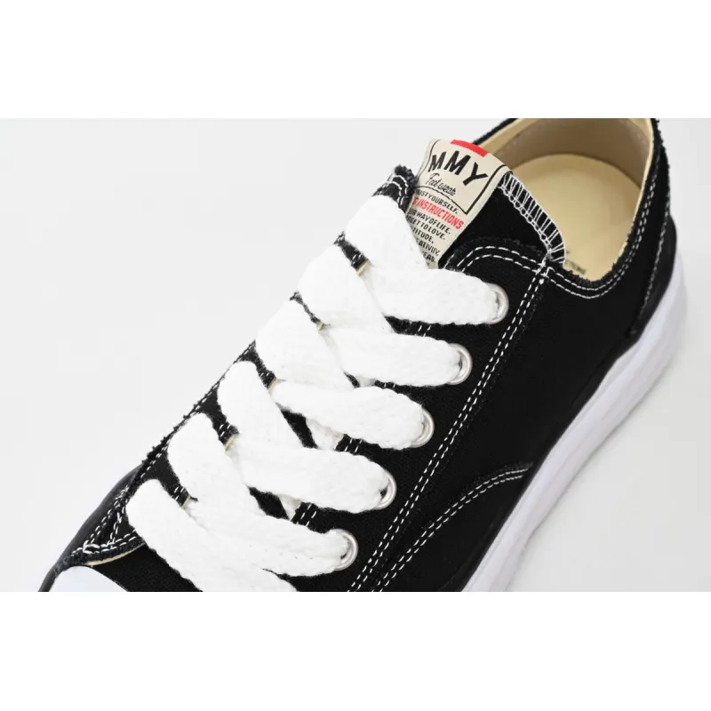Maison Mihara Yasuhiro Hank OG Sole Canvas Low Black A05FW702