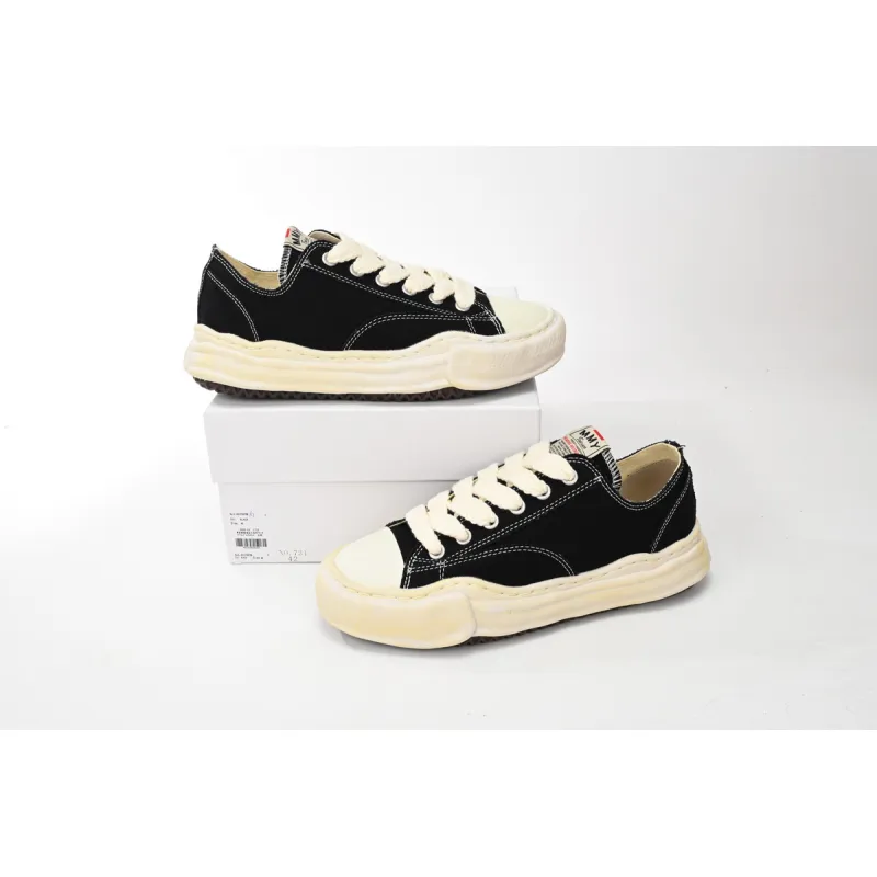 Maison Mihara Yasuhiro Peterson OG Sole Canvas Low Black A09FW733