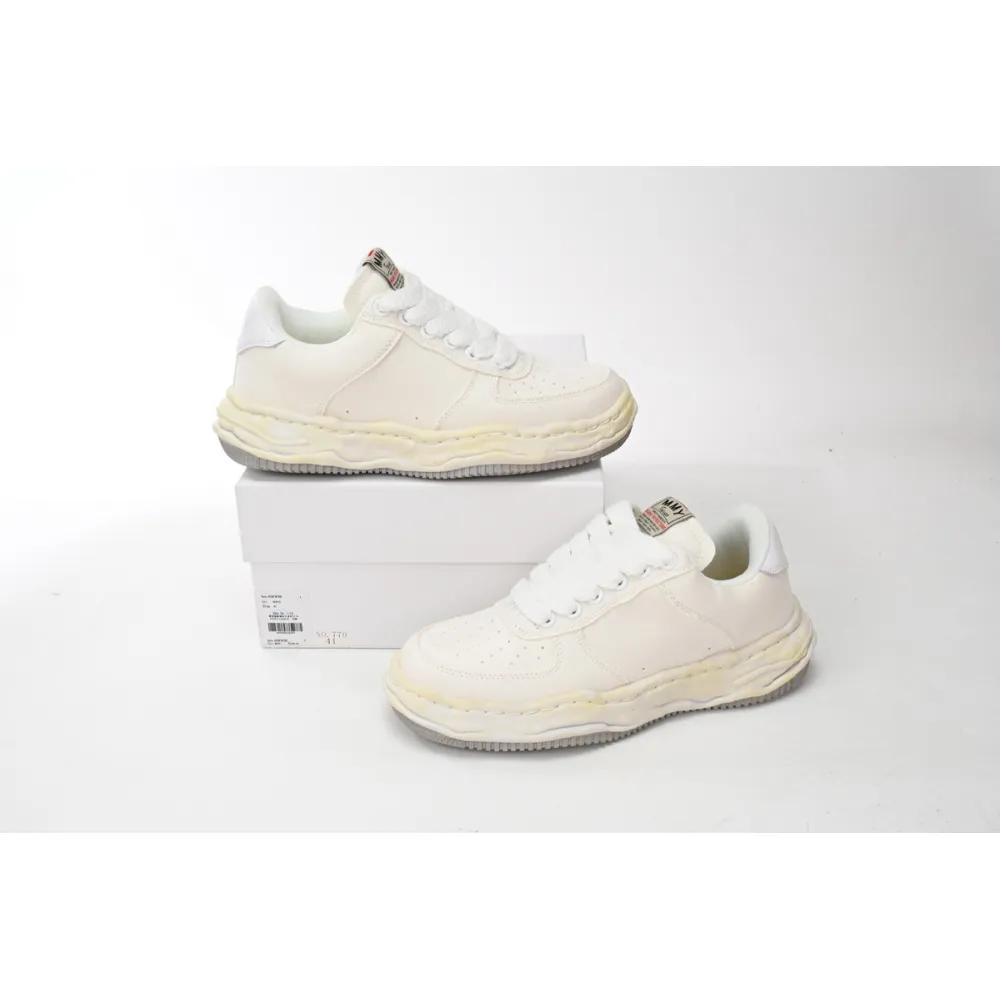 Maison Mihara Yasuhiro Wayne OG Sole Washed Canvas Low White A08FW708