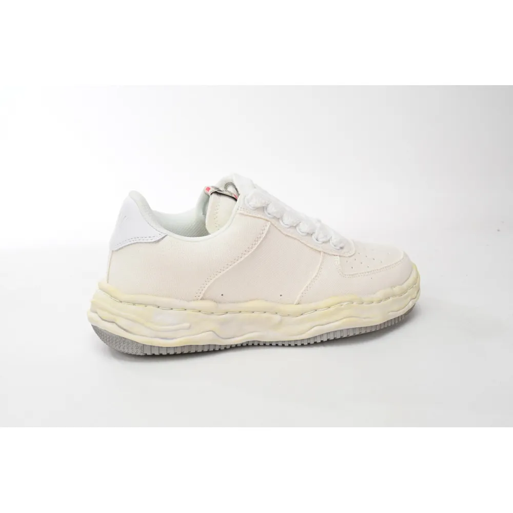 Maison Mihara Yasuhiro Wayne OG Sole Washed Canvas Low White A08FW708