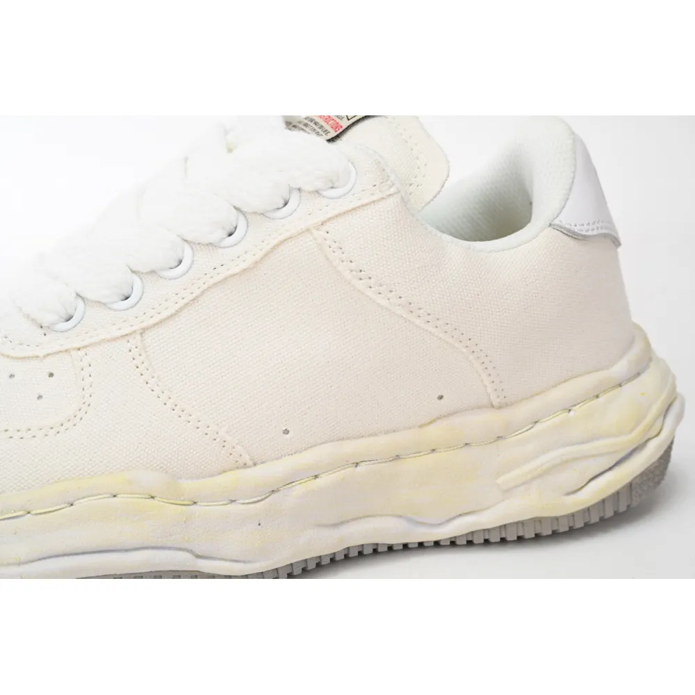 Maison Mihara Yasuhiro Wayne OG Sole Washed Canvas Low White A08FW708