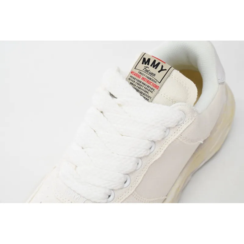 Maison Mihara Yasuhiro Wayne OG Sole Washed Canvas Low White A08FW708