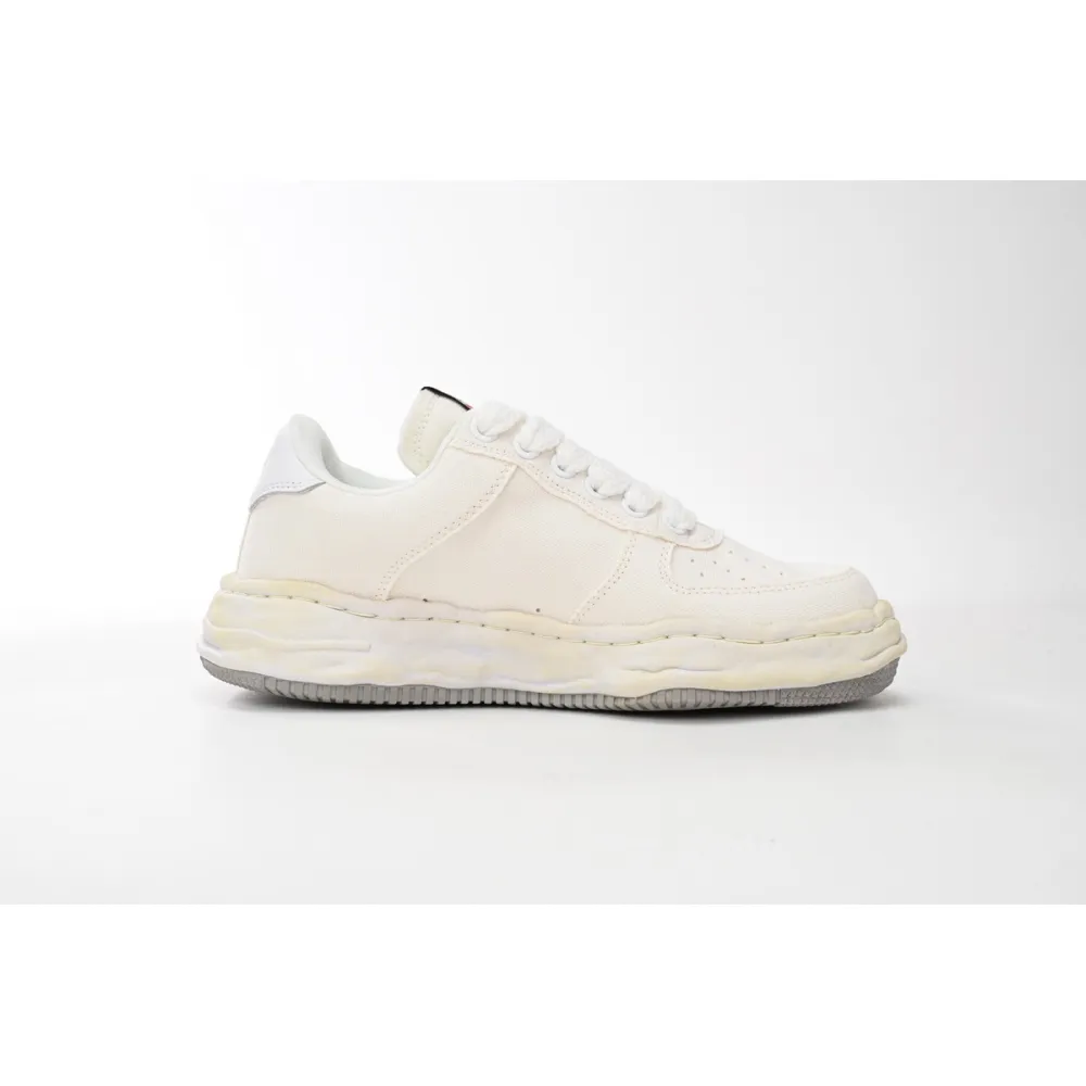 Maison Mihara Yasuhiro Wayne OG Sole Washed Canvas Low White A08FW708