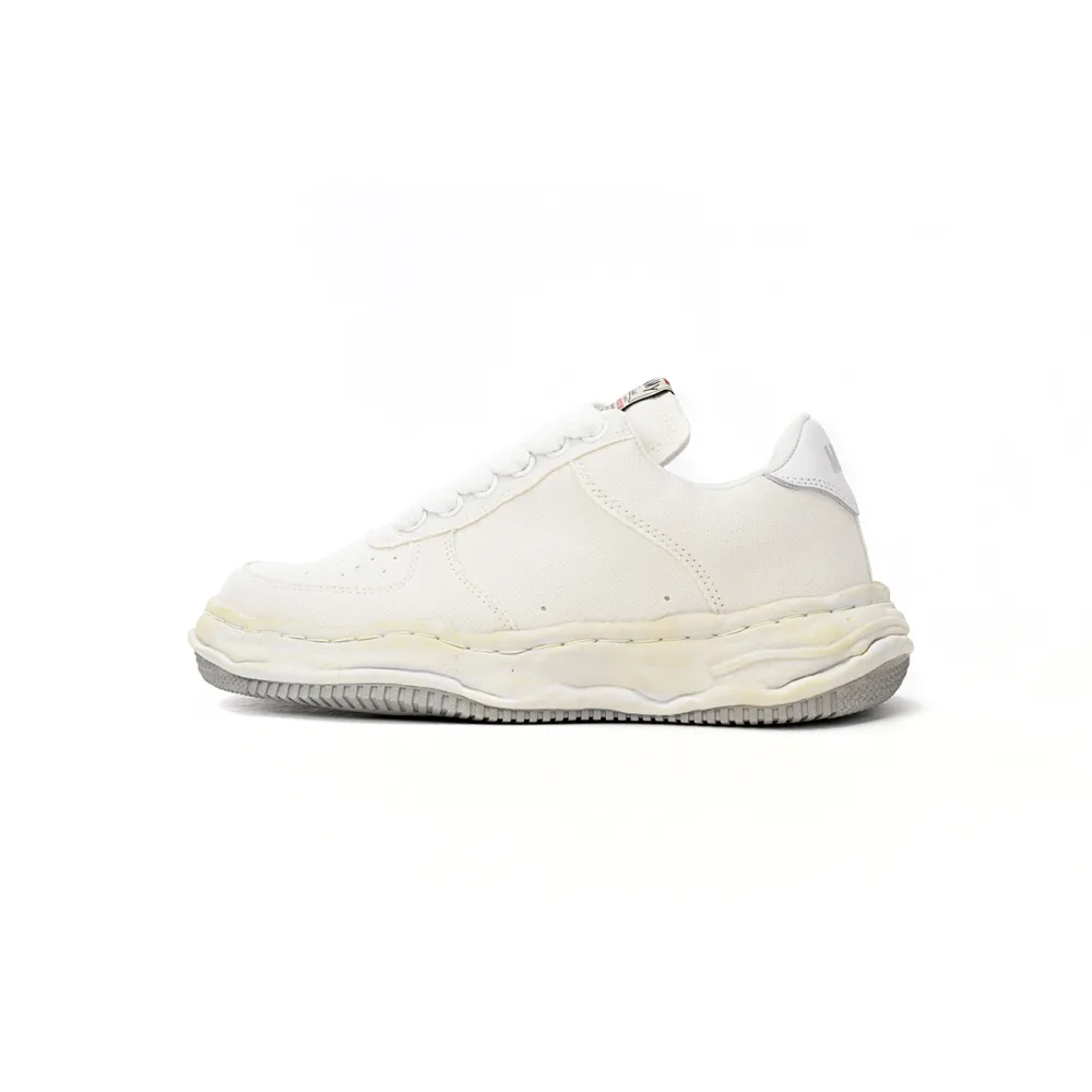 Maison Mihara Yasuhiro Wayne OG Sole Washed Canvas Low White A08FW708