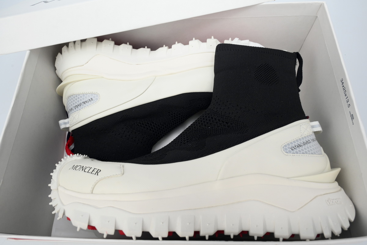 Moncler Trailgrip Leather Black And White  J109A4M 00040 M3809