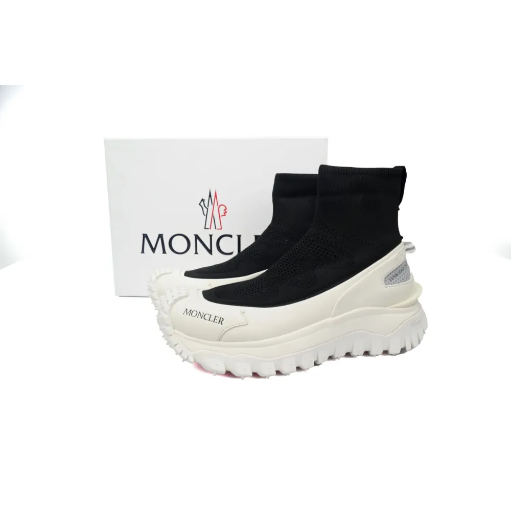 Moncler Trailgrip Leather Black And White  J109A4M 00040 M3809 