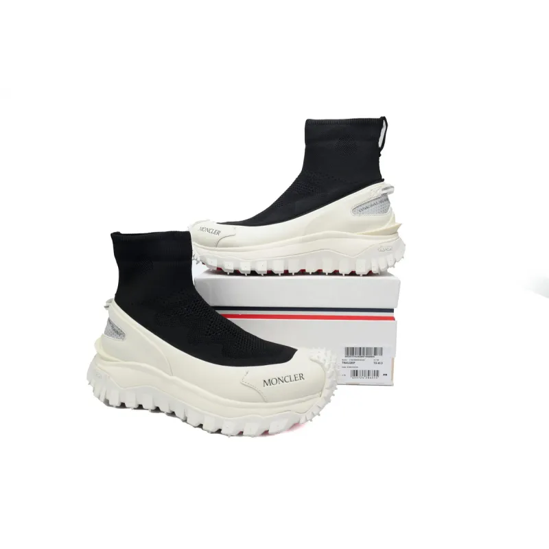 Moncler Trailgrip Leather Black And White  J109A4M 00040 M3809 