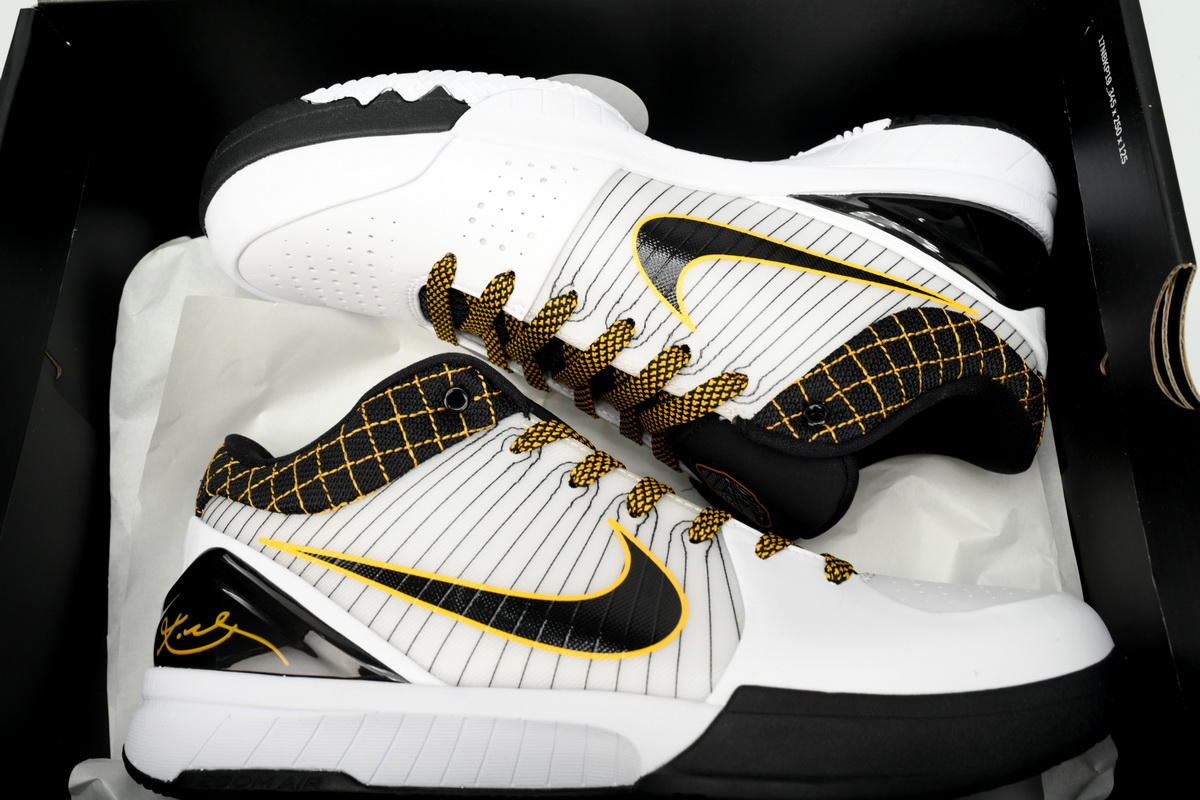 Nike Kobe 4 Protro White Black Del Sol  AV6339-101