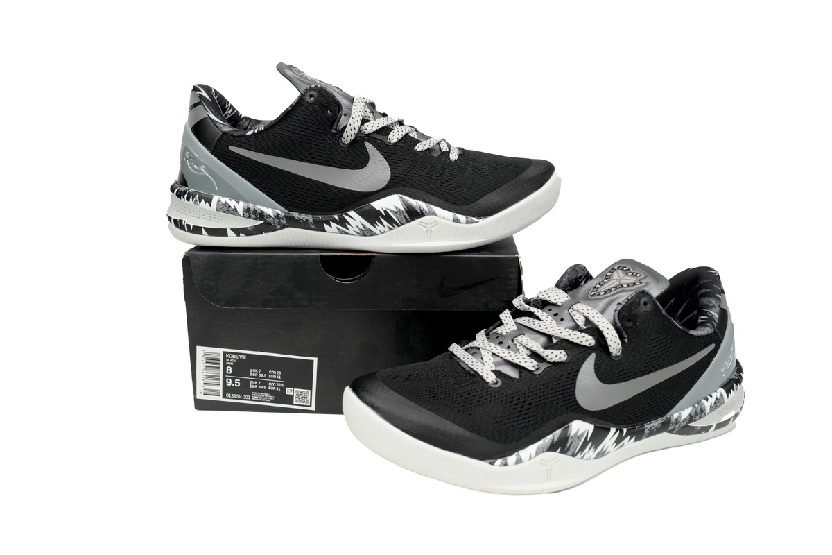 Nike Kobe 8 System Philippines Black Silver  613959-001 