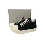 Rick Owens DRKSHDW Fogachine Slashed Stretch Denim Low Black Milk  DU01B7802 SBSLH 911