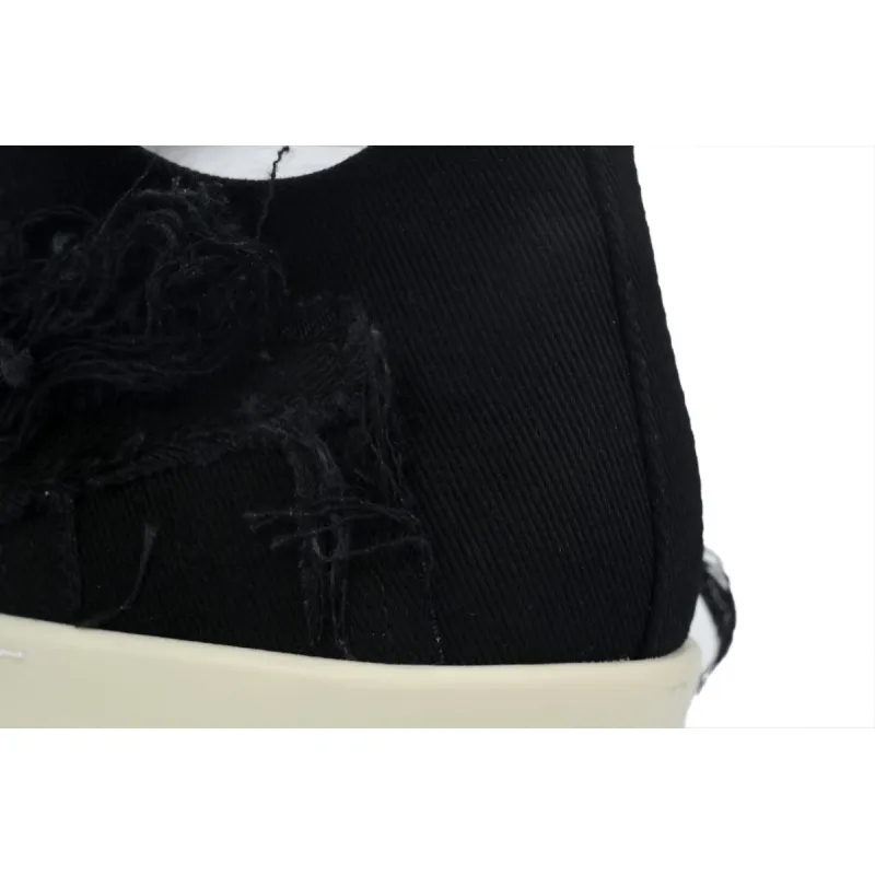 Rick Owens DRKSHDW Fogachine Slashed Stretch Denim Low Black Milk  DU01B7802 SBSLH 911