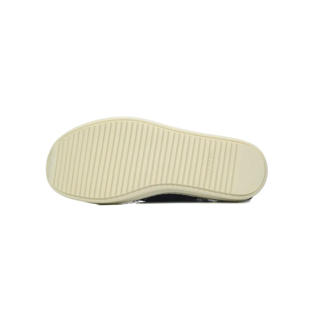 Rick Owens DRKSHDW Fogachine Slashed Stretch Denim Low Black Milk  DU01B7802 SBSLH 911