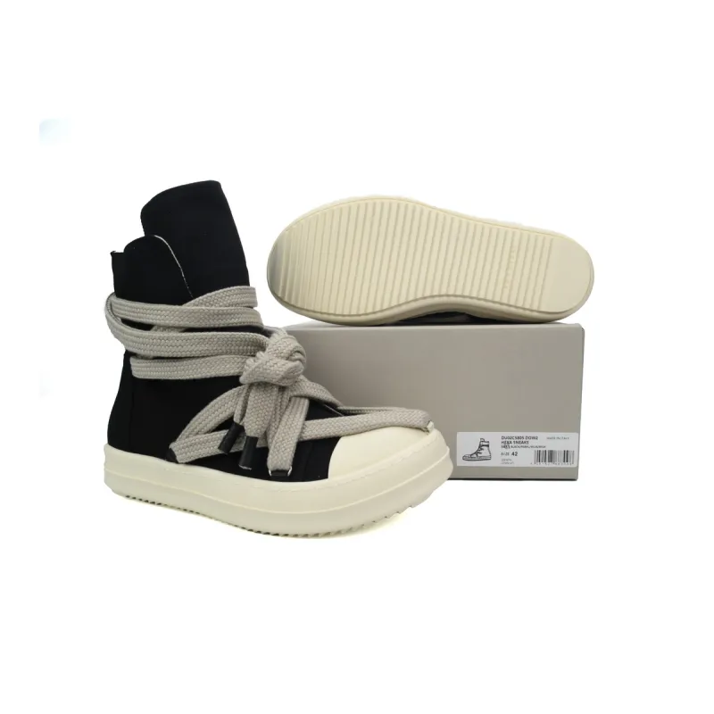 Rick Owens DRKSHDW Hexa High Black Pearl Milk Fat Lace DU02C5805 DOW2 9811