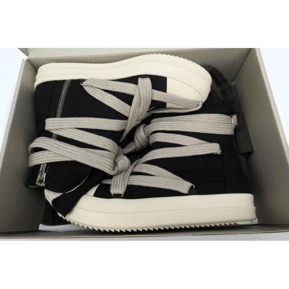 Rick Owens DRKSHDW Hexa High Black Pearl Milk Fat Lace DU02C5805 DOW2 9811