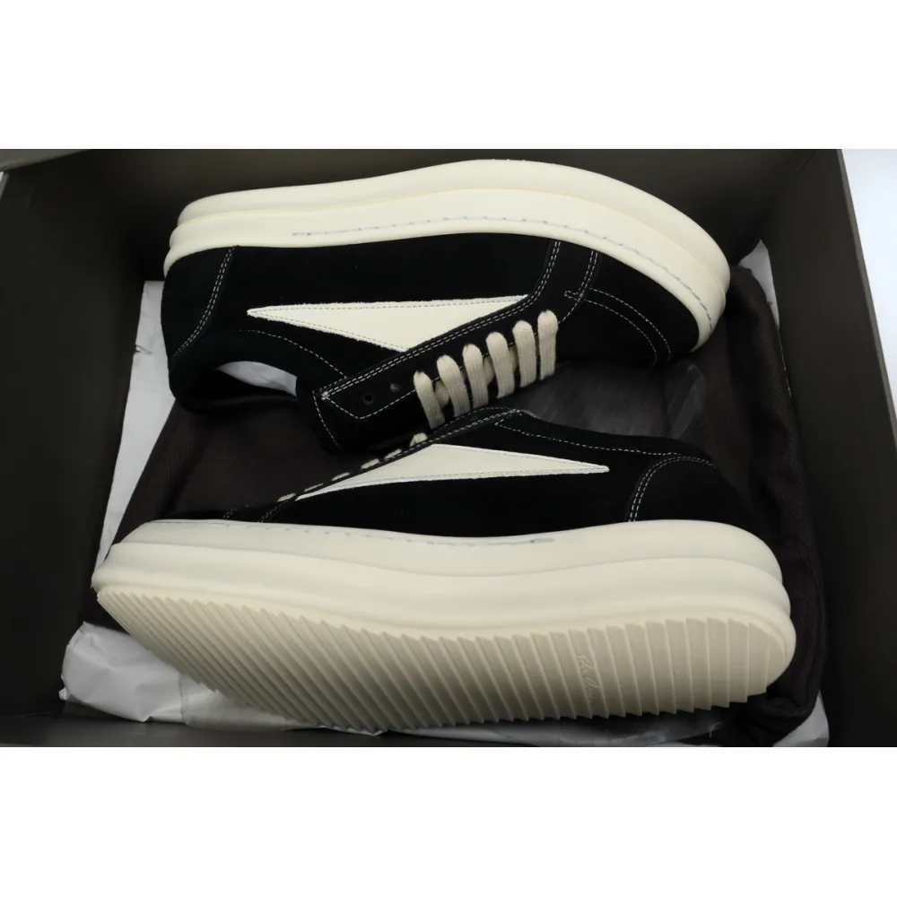 Rick Owens Luxor Low Sneaks Black Cream   DU02C5803-DO-911