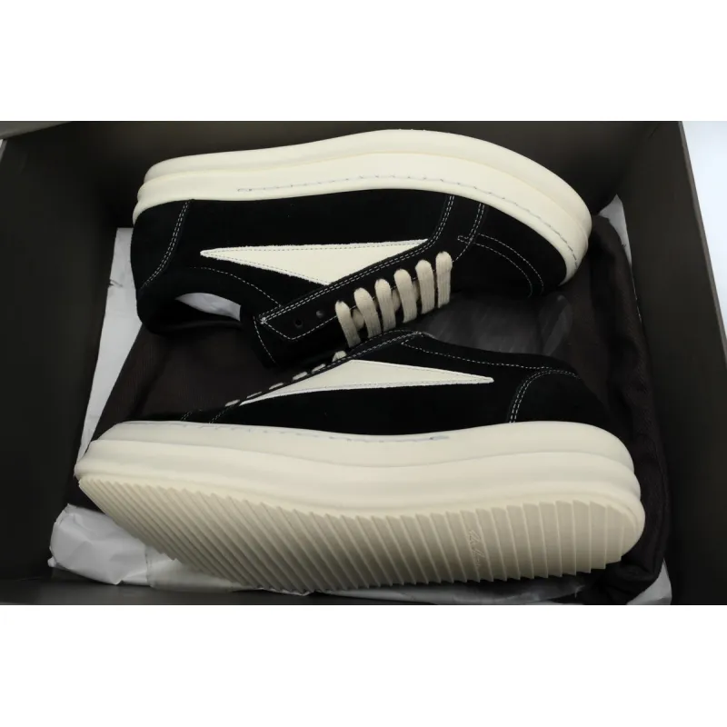 Rick Owens Luxor Low Sneaks Black Cream   DU02C5803-DO-911