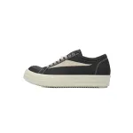 Rick Owens DRKSHDW Vintage Sneaks Canvas Black Milk DU02C5803-DO-911