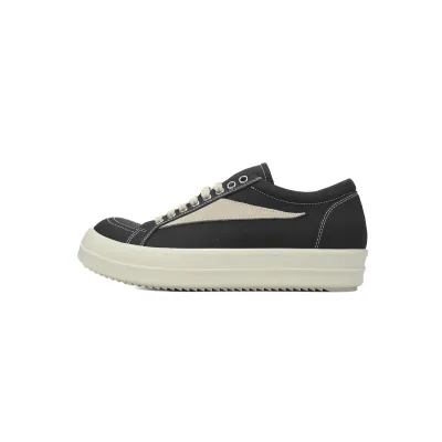 Rick Owens DRKSHDW Vintage Sneaks Canvas Black Milk DU02C5803-DO-911 01