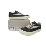 Rick Owens DRKSHDW Vintage Sneaks Canvas Black Milk DU02C5803-DO-911