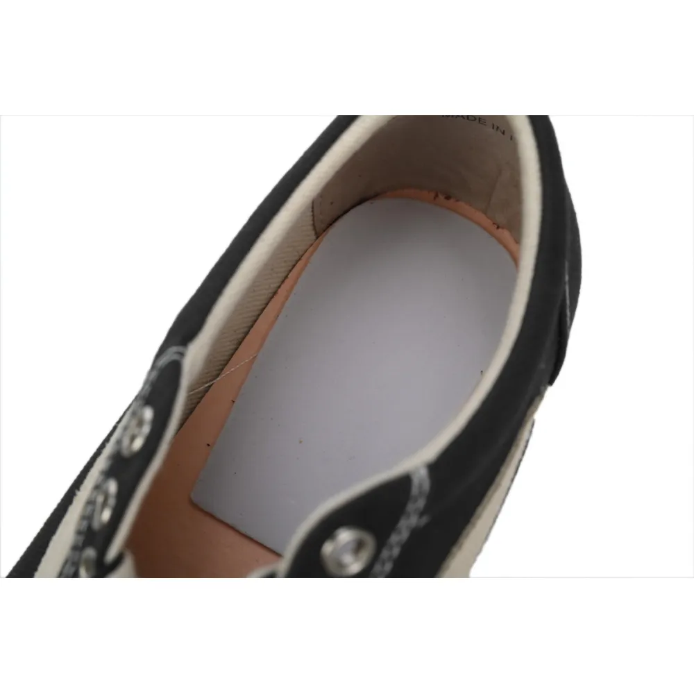 Rick Owens DRKSHDW Vintage Sneaks Canvas Black Milk DU02C5803-DO-911