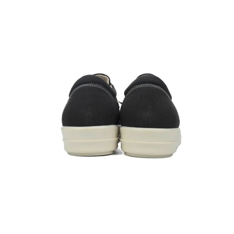 Rick Owens DRKSHDW Vintage Sneaks Canvas Black Milk DU02C5803-DO-911