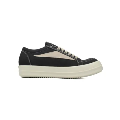 Rick Owens DRKSHDW Vintage Sneaks Canvas Black Milk DU02C5803-DO-911 02