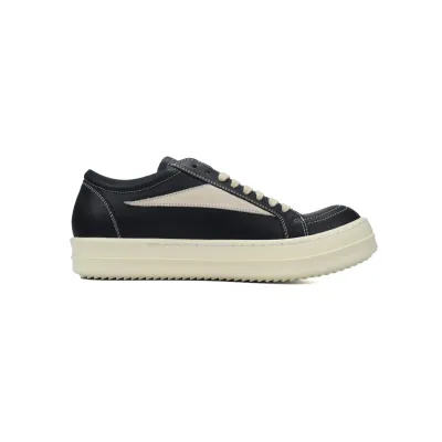Rick Owens EDFU Vintage Sneaks Leather Black Milk White  RP01C5888LPOLVS-911 02
