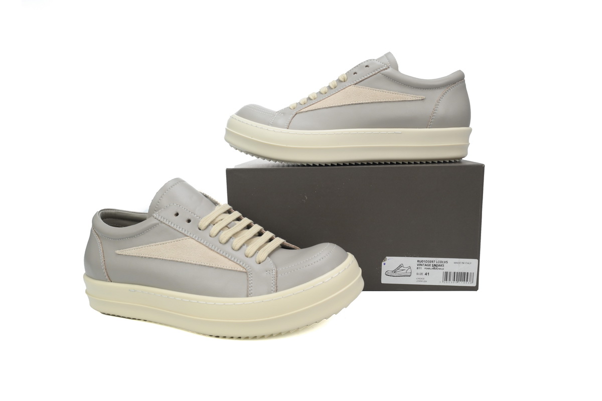 Rick Owens Lido Vintage Leather Sneakers