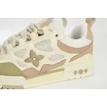  Louis Vuitton Leather lace up Fashionable Board Shoes Grey 51BCOLRB