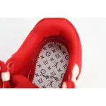  Louis Vuitton Leather lace up Fashionable Board Shoes Red 51BCOLRB