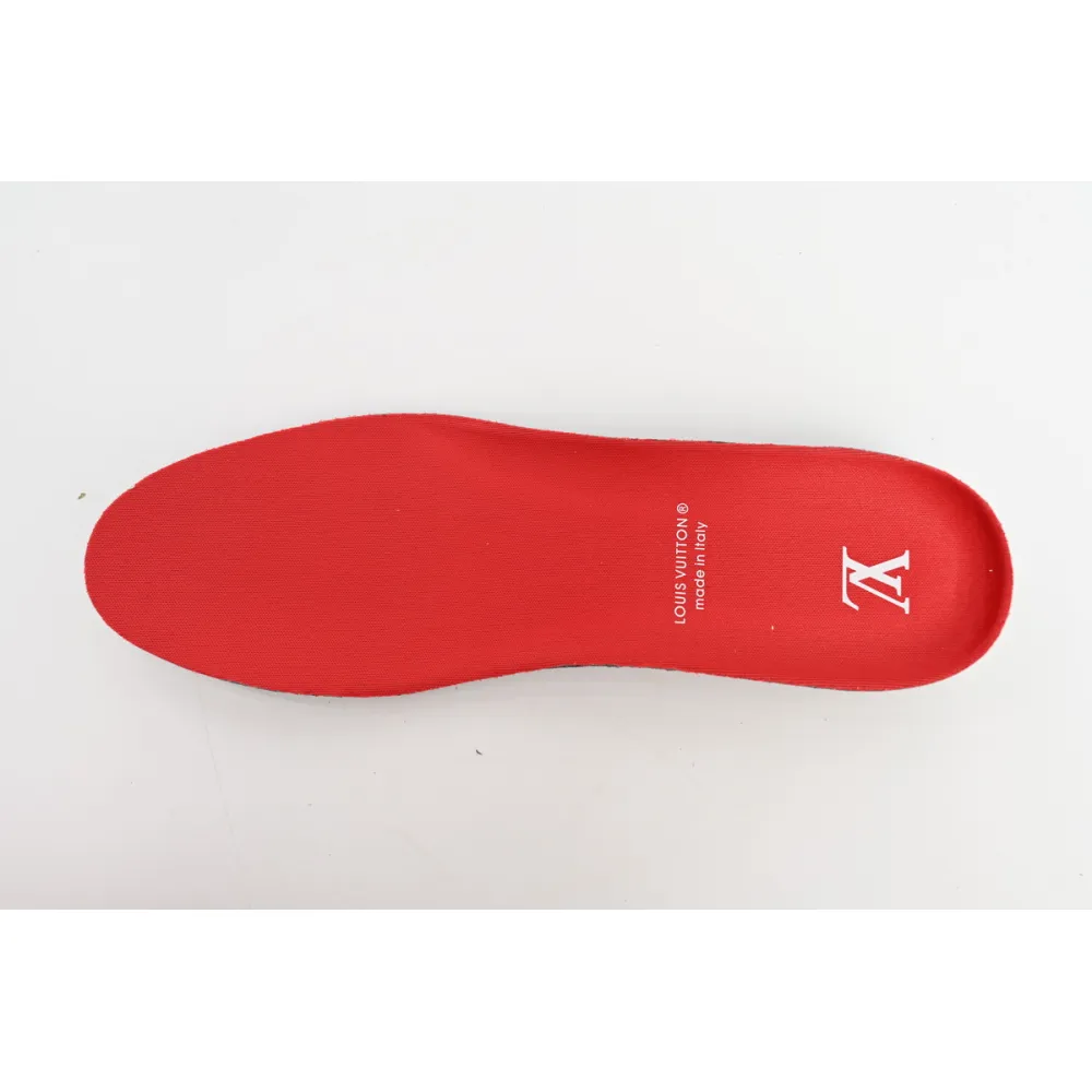  Louis Vuitton Leather lace up Fashionable Board Shoes Red 51BCOLRB