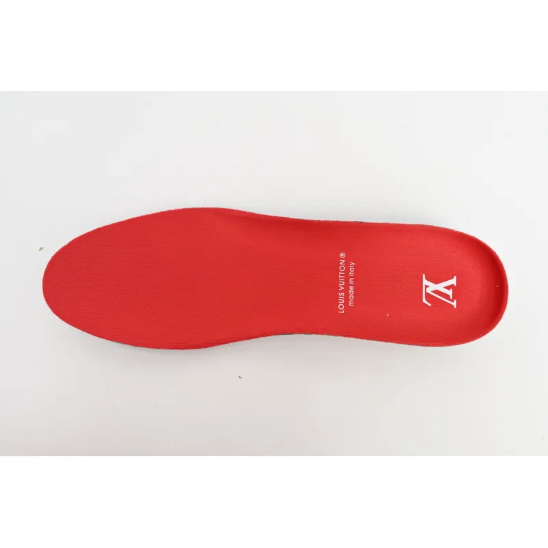  Louis Vuitton Leather lace up Fashionable Board Shoes Red 51BCOLRB