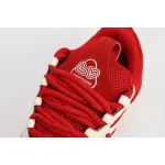  Louis Vuitton Leather lace up Fashionable Board Shoes Red 51BCOLRB